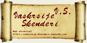 Vaskrsije Skenderi vizit kartica